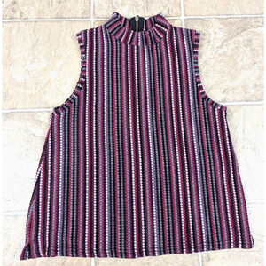 Postmark Anthropologie sz S Mock Neck Tank Top knit dotted textured 1068